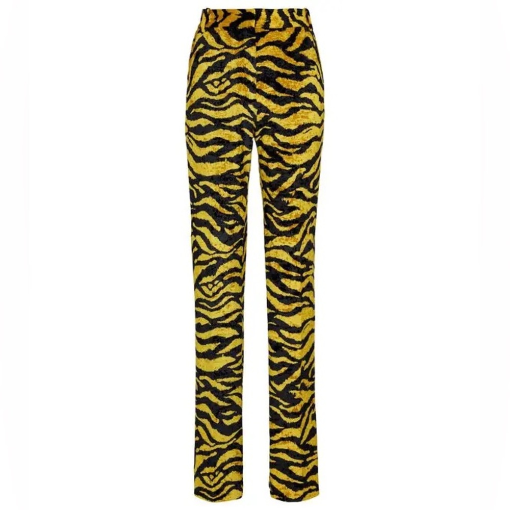 The Attico zebra print velvet pants Sz 38